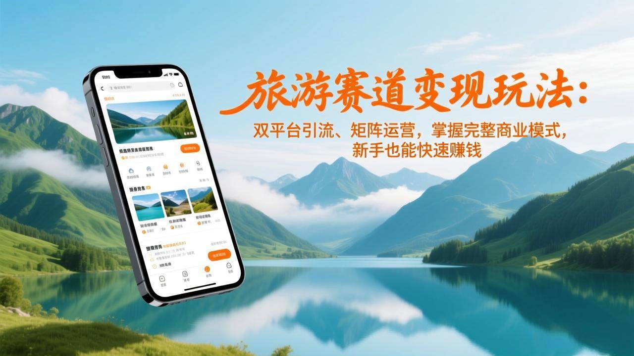 （17153期）旅游赛道变现玩法：双平台引流、矩阵运营，掌握完整商业模式，新手也能快速赚钱-知行客