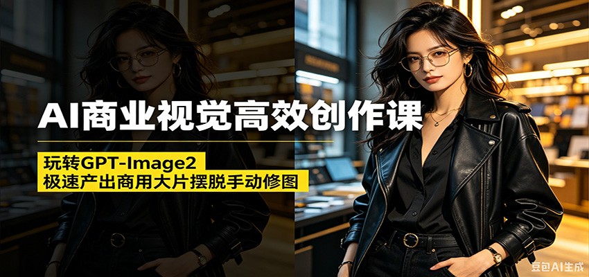 AI商业视觉高效创作课：玩转GPT-Image2，极速产出商用大片摆脱手动修图-知行客