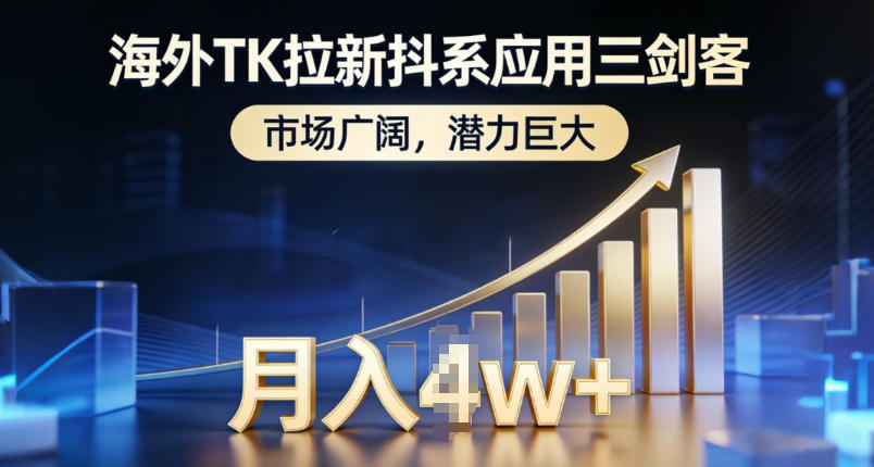 海外TK拉新抖系应用三剑客，市场广阔，潜力巨大，月入1w+-知行客