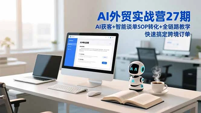 【精】AI外贸实战营27期，AI获客+智能谈单+SOP转化+全链路教学，快速搞定跨境订单-知行客