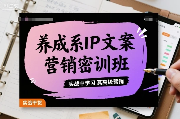 【精】养成系IP文案营销密训班，实战中学习真高级营销-知行客