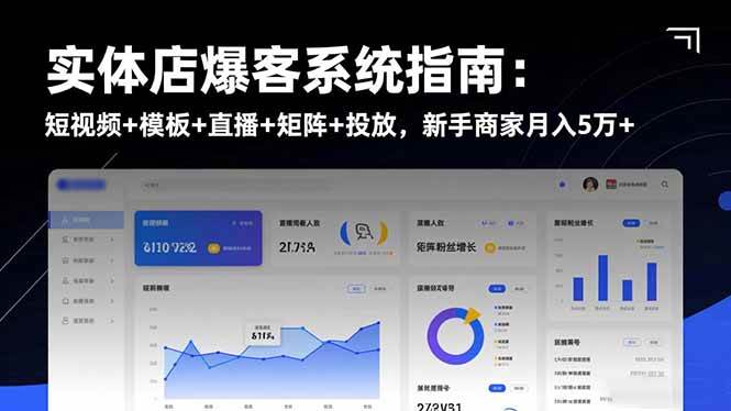 （16541期）实体店爆客系统指南：短视频+模板+直播+矩阵+投放，新手商家月入5万+-知行客