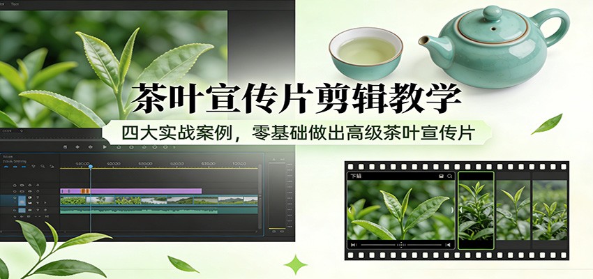 茶叶宣传片剪辑教学：四大实战案例，零基础做出高级茶叶宣传片-知行客