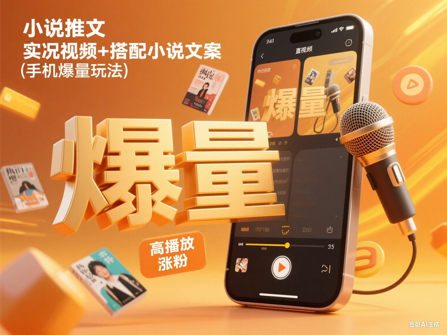小说推文 实况视频+搭配小说文案（手机爆量玩法）-知行客