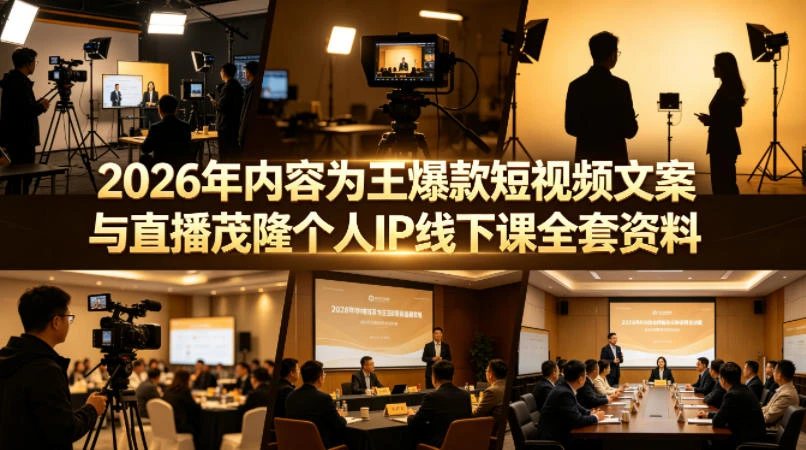 2026茂隆个人IP线下课全套资料 短视频文案直播运营实操指南-知行客