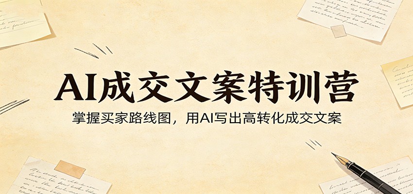 AI成交文案特训营：掌握买家路线图，用AI写出高转化成交文案-知行客