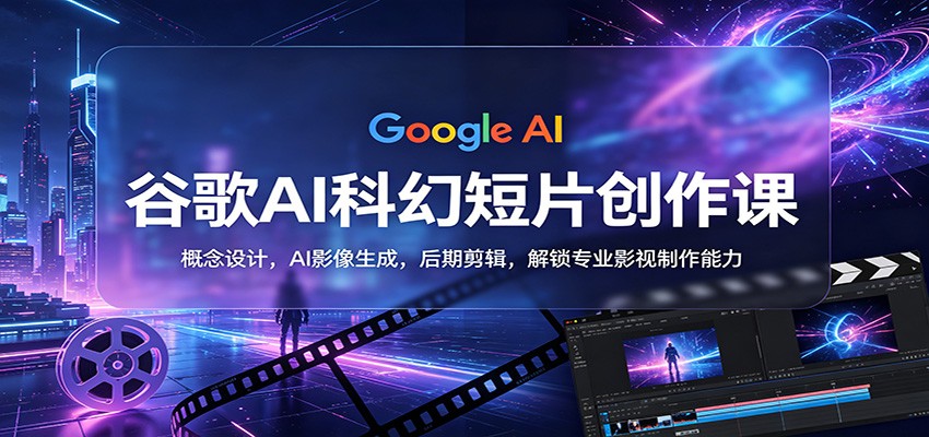 谷歌AI科幻短片创作课：概念设计，AI影像生成，后期剪辑，解锁专业影视制作能力-知行客