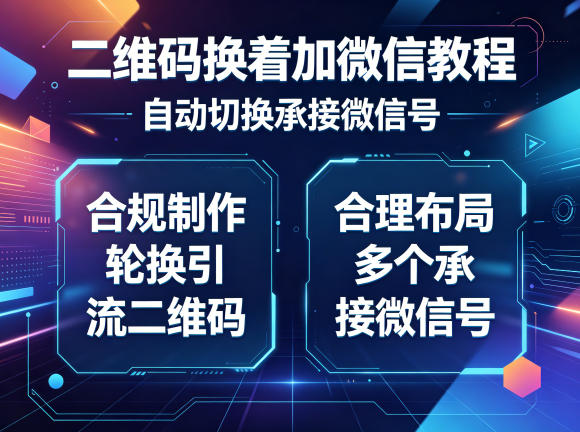 二维码换着加微信教程，自动切换承接微信号，合规制作轮换引流二维码，合理布局多个承接微信号-知行客