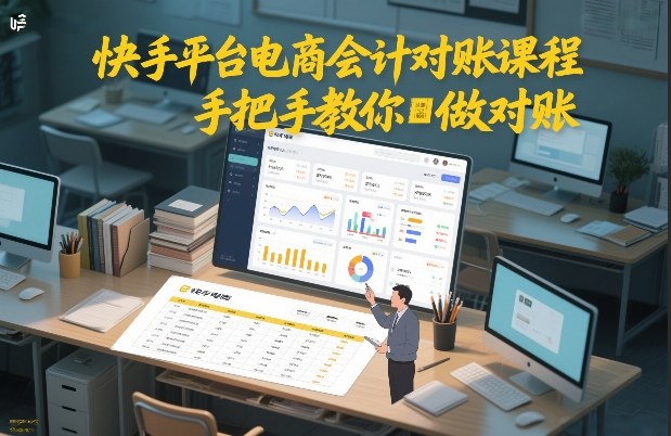 快手平台电商会计对账课程，手把手教你做对账 | 资源下载 - 知行客-知行客