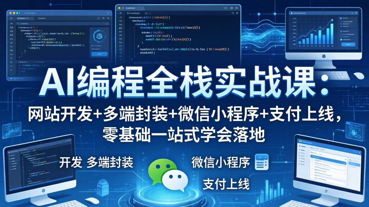 （18049期）AI编程全栈实战课：网站开发+多端封装+微信小程序+支付上线，零基础一站式学会落地-知行客