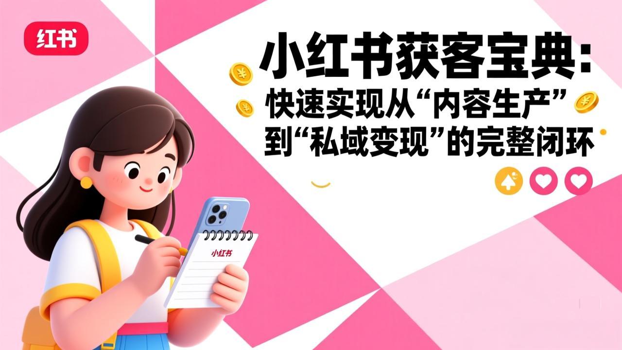 小红书获客宝典：快速实现从“内容生产”到“私域变现”的完整闭环-知行客