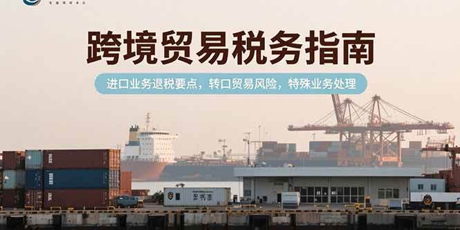 （15381期）跨境贸易税务指南，进口业务退税要点，转口贸易风险，特殊业务处理-知行客