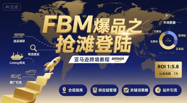 【精】FBM爆品之抢滩登陆-亚马逊跨境教程-知行客