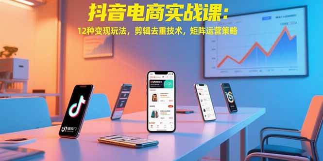 （15478期）抖音电商实战课：12种变现玩法，剪辑去重技术，矩阵运营策略-知行客