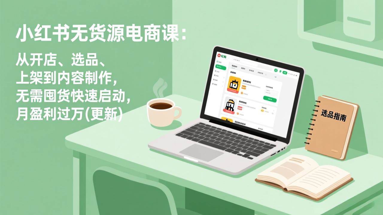 （17277期）小红书无货源电商课：从开店、选品、上架到内容制作，无需囤货快速启动，月盈利过万(更新)-知行客