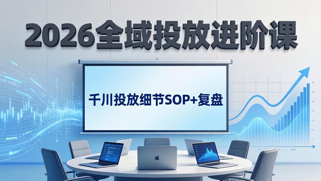 2026全域投放进阶课：杭州线下3天实战，千川投放细节SOP+复盘，撬动自然流量-知行客
