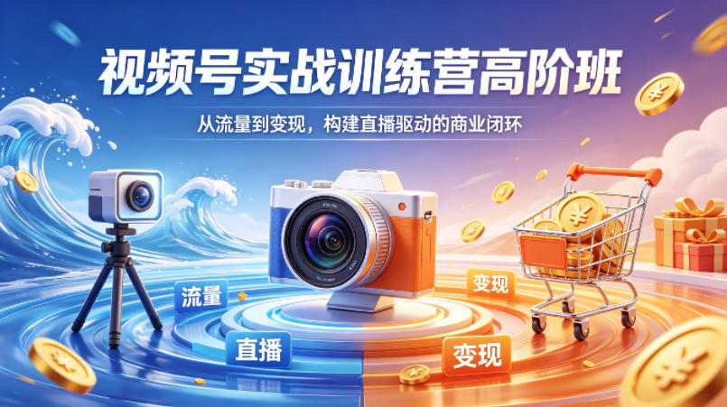 视频号实战训练营高阶班，从流量到变现，构建直播驱动的商业闭环（26年4月）-知行客