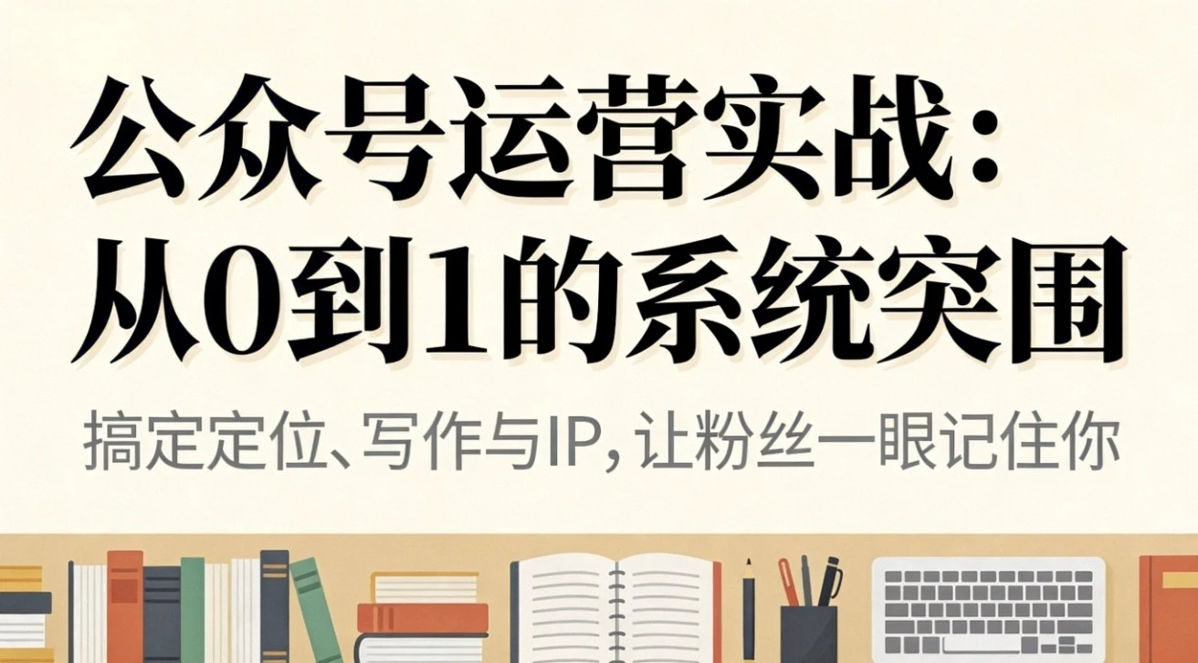 【精】公众号运营实战：从0到1的系统突围-知行客