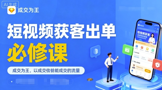 短视频获客出单必修课，成交为王，以成交为导向，直接做能成交的流量-知行客