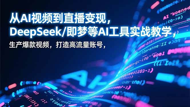 （17001期）从AI视频到直播变现，DeepSeek/即梦等AI工具实战教学，生产爆款视频，打造高流量账号 | 资源下载 - 知行客-知行客
