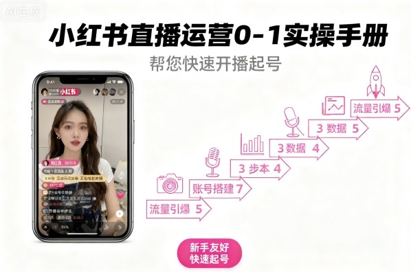 小红书直播运营0-1实操手册，帮您快速开播起号-知行客