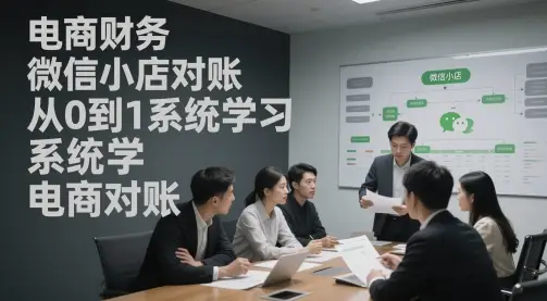 电商财务微信小店对账，从0到1系统学习电商对账-知行客