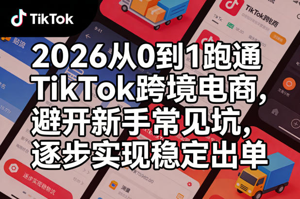 2026从0到1跑通TikTok跨境电商，避开新手常见坑，逐步实现稳定出单-知行客