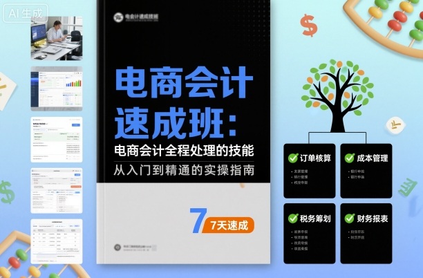 电商会计速成班，电商会计全程处理的技能-知行客