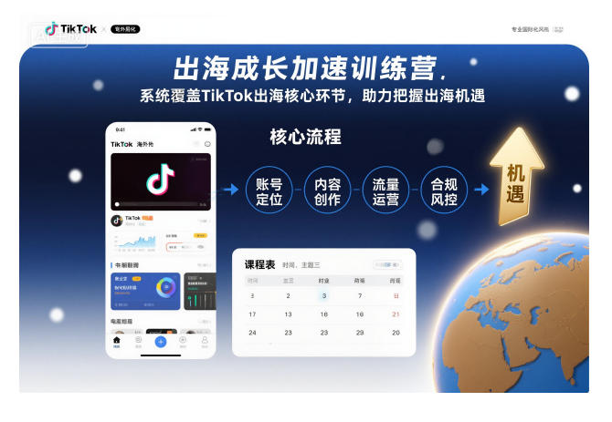 出海成长加速训练营，系统覆盖TikTok出海核心环节，助力把握出海机遇(更新)-知行客