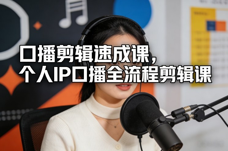 口播剪辑速成课，个人IP口播全流程剪辑课-知行客