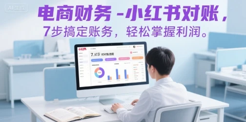 【精】电商财务-小红书对账，7步搞定账务，轻松掌握利润-知行客