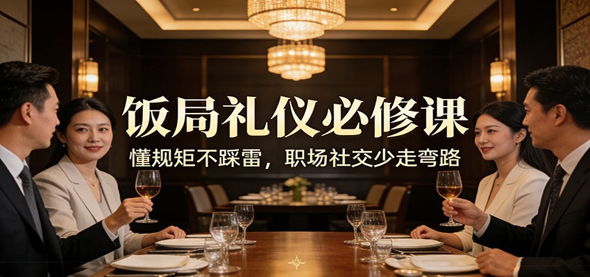 公众号收费文章：《饭局礼仪必修课：懂规矩不踩雷，职场社交少走弯路》-知行客