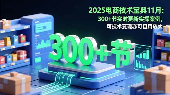 （16493期）2025电商技术宝典11月：200+节实时更新实操案例，可技术变现亦可自用放大-知行客