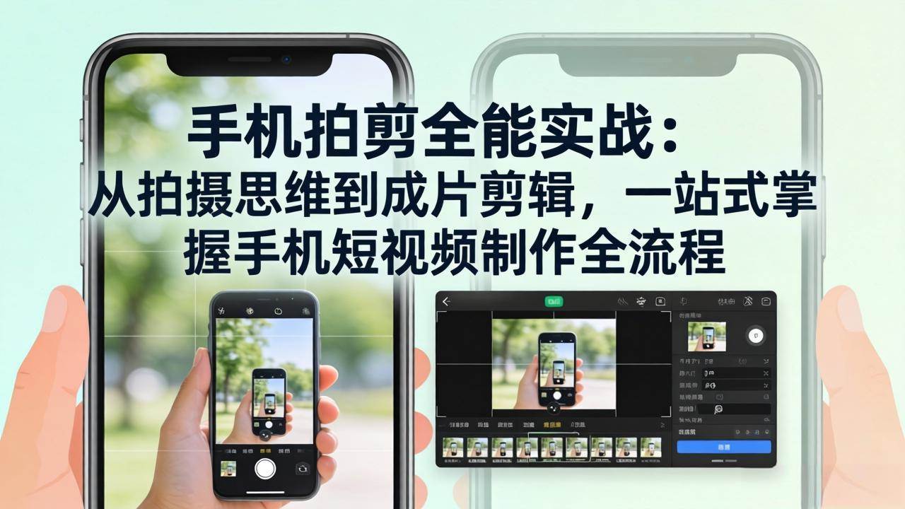 （17713期）手机拍剪全能实战：从拍摄思维到成片剪辑，一站式掌握手机短视频制作全流程-知行客