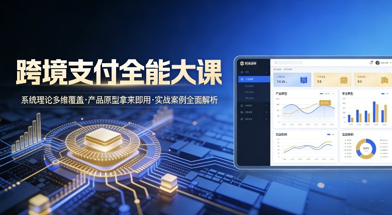 跨境支付全能大课，系统理论多维覆盖，产品原型拿来即用，实战案例全面解析-知行客