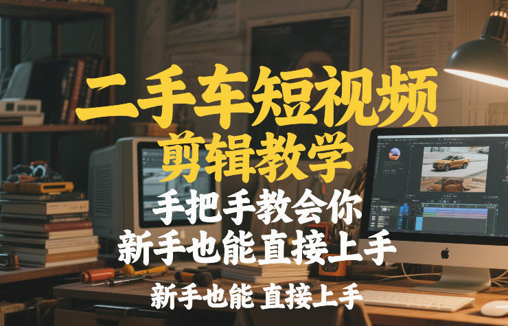 二手车短视频剪辑教学，手把手教会你，新手也能直接上手-知行客
