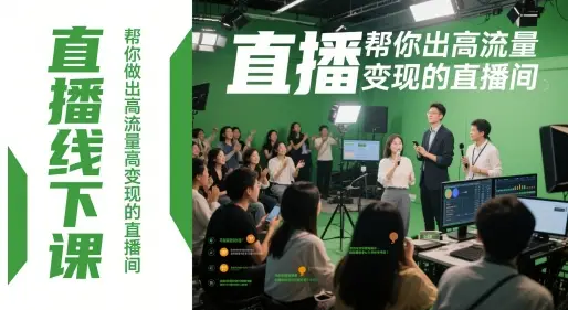 直播线下课，帮你做出高流量高变现的直播间-知行客