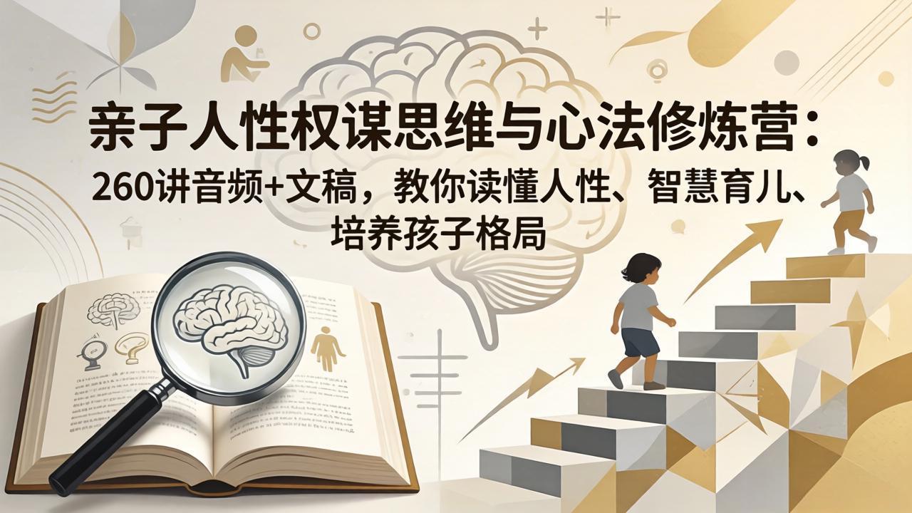 亲子人性权谋思维与心法修炼营：260讲音频+文稿，教你读懂人性、智慧育儿、培养孩子格局-知行客