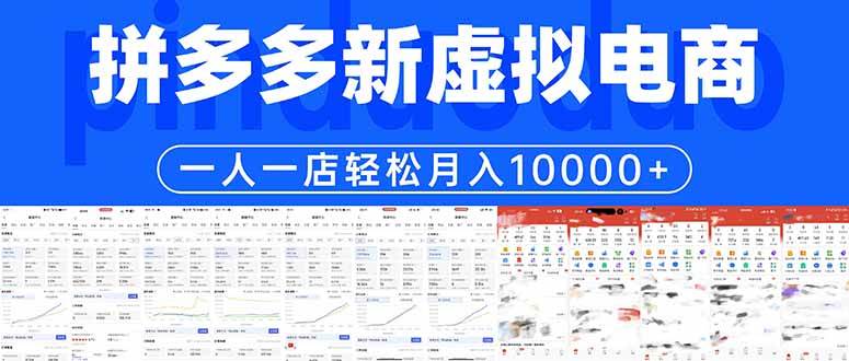 （17978期）拼多多虚拟电商一人一店轻松月入10000+-知行客