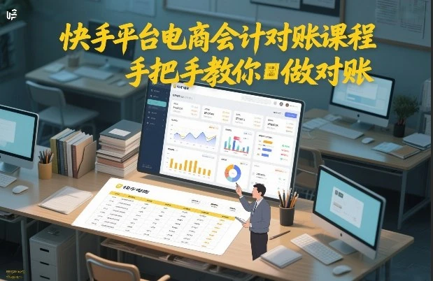 【精】快手平台电商会计对账课程，手把手教你做对账-知行客