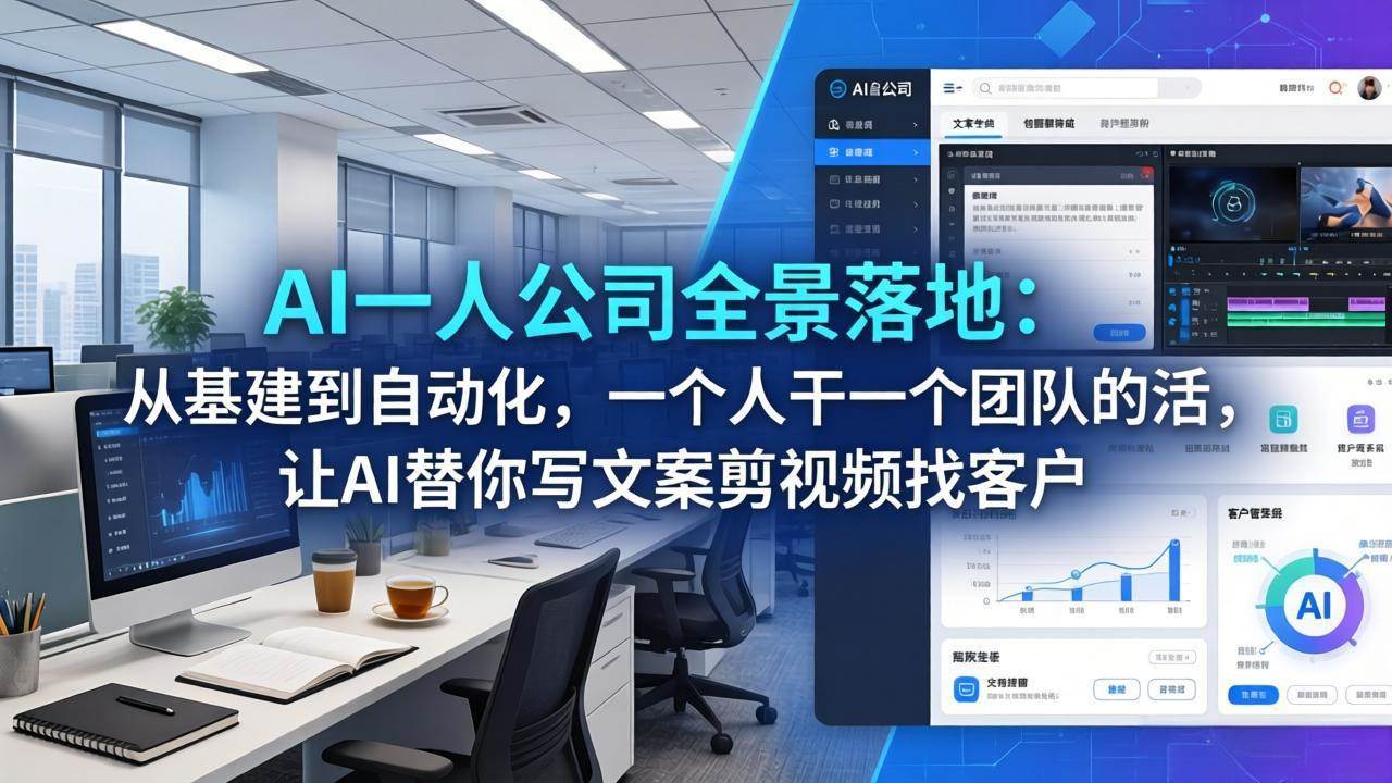 （17939期）AI一人公司全景落地：从基建到自动化，一个人干一个团队的活，让AI替你写文案剪视频找客户-知行客