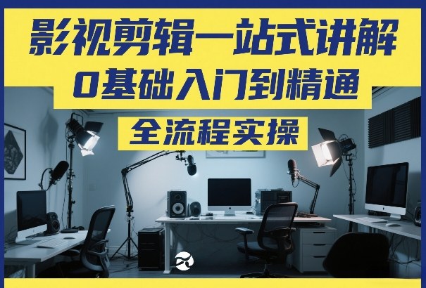 影视剪辑一站式讲解，0基础入门到精通，全流程实操-知行客