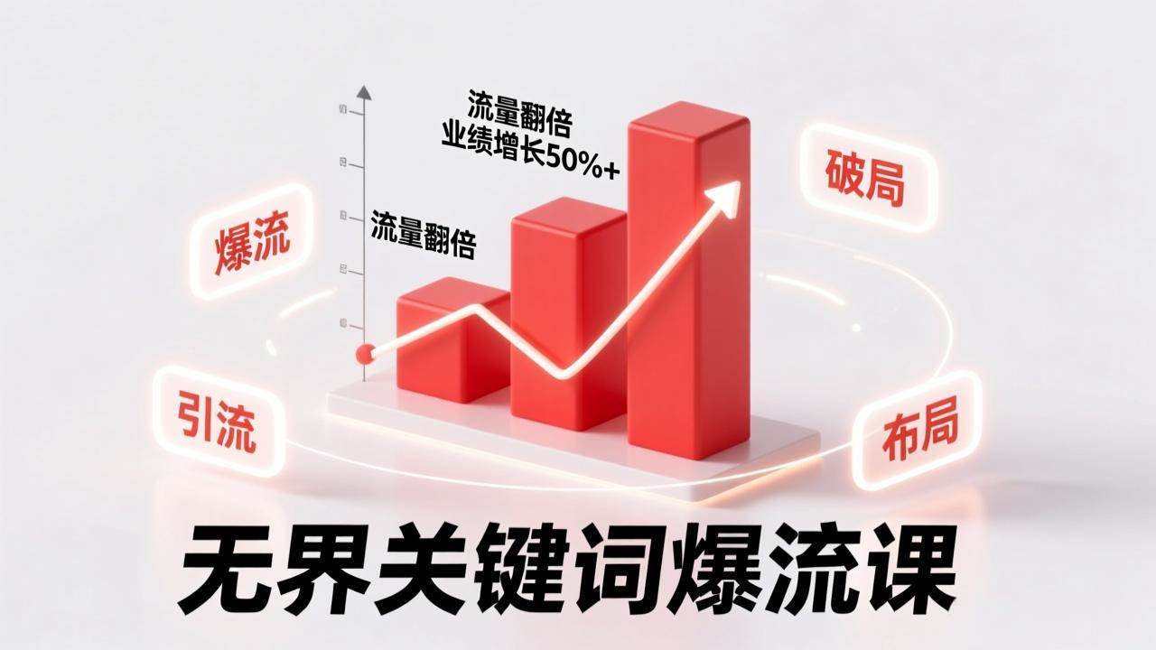 （17063期）无界关键词爆流课，破局布局逻辑、阶段精准引流，实现流量翻倍，店铺业绩增长50%+。-知行客